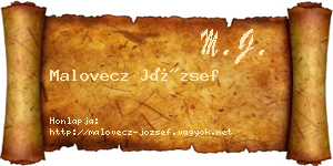Malovecz József névjegykártya